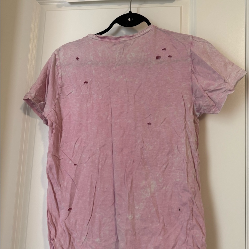 Forever 21 Light Pink Distressed Tee - Picture 2 of 3
